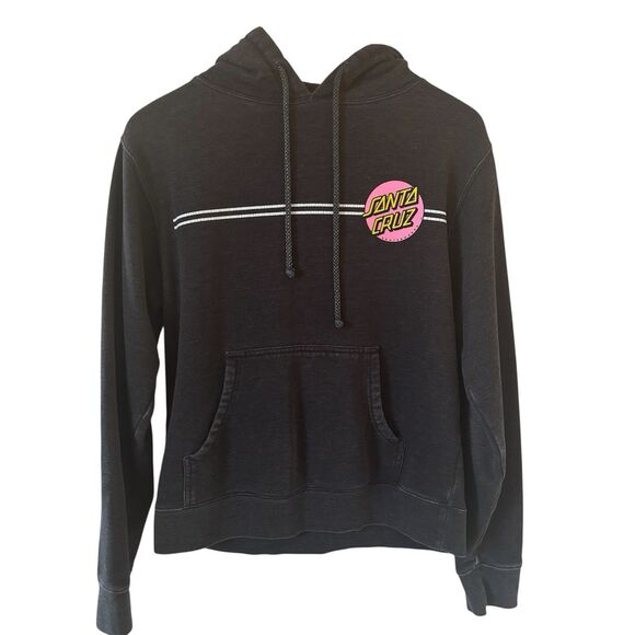 Santa Cruz Tops - Santa Cruz Womens Hoodie Black Size M Skater California Beach Outdoors Retro Y2K